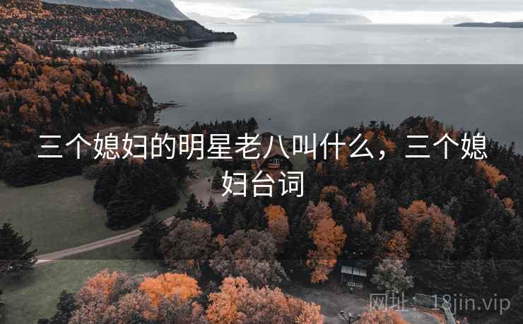 三个媳妇的明星老八叫什么，三个媳妇台词